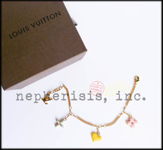 Auth Bnib Louis Vuitton Sweet Monogram Charm Fashion Bracelet Pastel - £668.40 GBP