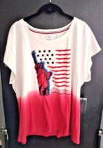 2 New T-Shirts Tommy Hilfiger Statue of Liberty &amp; K.Scott Flags July 4th  XXL 2X - £26.02 GBP