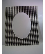 Picture Frame Mat Black White Houndstooth Check 8x10 for 5x7 Oval Single - £5.22 GBP