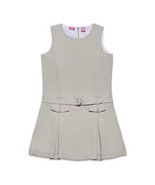 Girls Dress Jumper School Uniform Dockers Beige Sleeveless Pleated $36-s... - $13.86