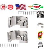 Brushed Finish Stainless Steel Padlock Hasp - Easy Install with Screws I... - $368.14 MXN