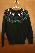 Vintage Northern Isles Black Sweater - Size Girls Small - £14.93 GBP
