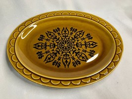 Coventry &quot;Castilian&quot; Yellow-Gold Oval Serving Platter 11 3/4&quot; Homer Laughlin USA - £7.91 GBP