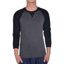 Hee Grand Mens Long Sleeve Fitted T-Shirt Chinese M Dark Gray Medium Size - £7.76 GBP