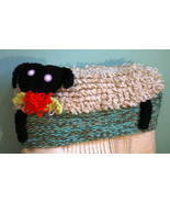 Lovely Unique Funny Handknitted Knitted Pillow Cover Black Sheep Home De... - $25.00