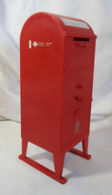 Canada Post Mail Box Footed Coin Bank Vintage Heavy Red Plastic - £15.65 GBP