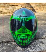 CASQUE MOTO GREEN CUSTOM AIRBRUSHED - $331.45