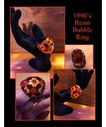 Very cool 1990&#39;s Resin Floral Bubble Ring. Size 8. Ships Free - $533.05 MXN