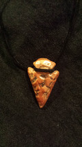 Handmade Clay Arrowhead Tribal Necklace ~ Can be Aromatic  - £7.99 GBP