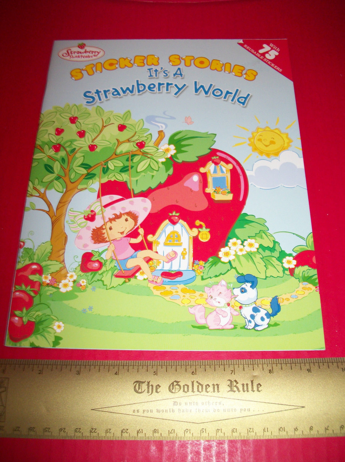 Strawberry Shortcake 75 Reusable Stickers Art Activity Stories Book Worl... - $4.74