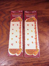 2 Packs of Paper Thanksgiving Napkin Rings, Turkey, Fall Leaves, Pumpkins Design - £3.95 GBP