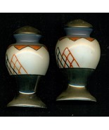 SALT &amp; PEPPER SHAKERS matching set  one-piece Porcelain stamped &quot;Japan&quot; - $13.56 CAD