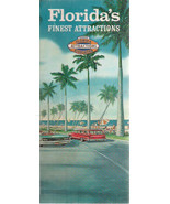 FLORIDA&#39;S FINEST ATTRACTIONS fold-open color travel brochure (circa 1960&#39;s) - £7.90 GBP