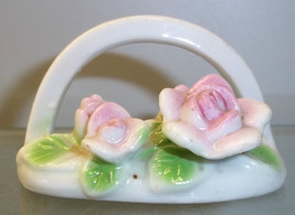 Occupied Japan Floral Arrangement With Handle Porcelain/China Figurine 009 - £7.87 GBP