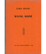 1954 ANNUAL REPORT of the Town of Wayne, Maine - $13.56 CAD