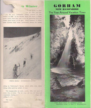 GORHAM (New Hampshire) vintage 8-page fold-open brochure (circa 1940s) - $9.89