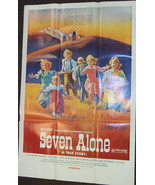 SEVEN ALONE vintage smaller one-sheet movie poster (1974) - $244.84 MXN