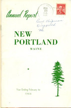 1966 ANNUAL REPORT of the Town of New Portland, Maine - £9.91 GBP