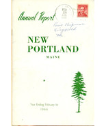 1966 ANNUAL REPORT of the Town of New Portland, Maine - £9.67 GBP