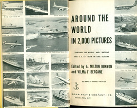 AROUND THE WORLD IN 2,000 PAGES photography around the world (1956) Doub... - $9.89