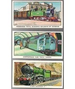 1963 THE STORY OF THE LOCOMOTIVE Kellogg U.K. (3) cards - $13.55 CAD