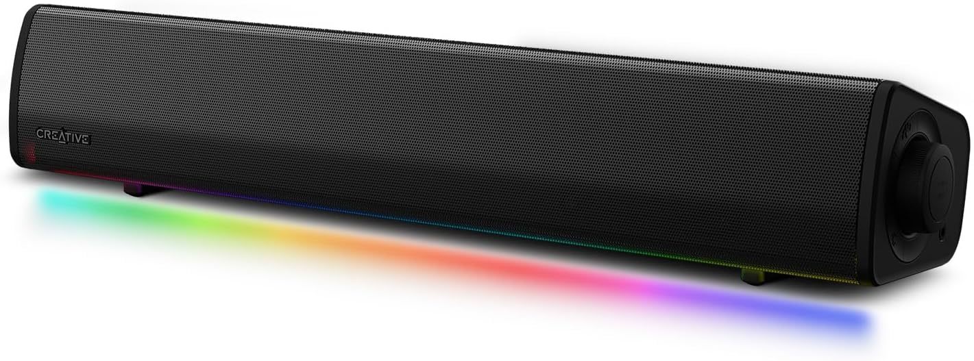 Sound Blaster GS3 Compact RGB Gaming Soundbar with SuperWide Technology,... - $94.99