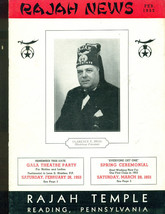 RAJAH NEWS February 1953 Shriner/Masonry Magazine (Reading PA) local ads - £7.75 GBP