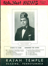RAJAH NEWS March 1956 Shriner/Masonry Magazine (Reading PA) local ads - £7.89 GBP