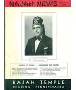 RAJAH NEWS March 1956 Shriner/Masonry Magazine (Reading PA) local ads - $13.56 CAD