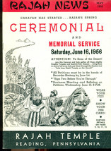 RAJAH NEWS May 1956 Shriner/Masonry Magazine (Reading, PA) local adverti... - $9.89