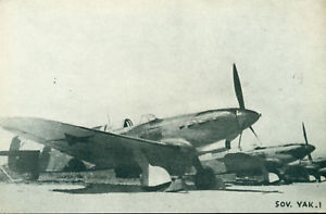 WWII SOVIET YAK-1 Yakovlev fighter 5&quot; x 8&quot; photo card - $9.89