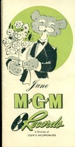 M-G-M RECORDS 16-page fold-open illustrated record listing for June (cir... - $9.89