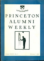 PRINCETON ALUMNI WEEKLY February 7, 1936 University newsletter (New Jersey) - £7.77 GBP