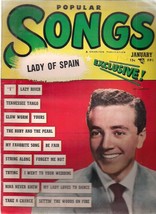 POPULAR SONGS Magazine January 1953 Vic Damone cover Sarah Vaughan Les Brown - £7.90 GBP
