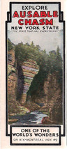 AUSABLE CHASM (New York State) illustrated color 12-page brochure (circa 1930s) - £7.75 GBP