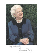 BARBARA BUSH vintage 8&quot; x 10&quot; color picture (from White House) - $17.63 CAD