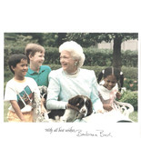BARBARA BUSH &amp; MILLIE vintage 8&quot; x 10&quot; color picture (from White House) - $20.35 CAD