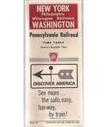 1966 PENNSYLVANIA RAILROAD April 24 Time Table NY Philly Baltimore DC De... - $9.89