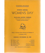 WAYLAND BAPTIST CHURCH (Baltimore MD) 1961 50th Annual Women&#39;s Day Program - $13.56 CAD