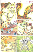 Clive Barker HYPERKIND #9 pg17 original hand-painted color guide art 1995 signed - $24.74