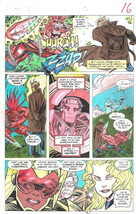 Clive Barker HYPERKIND #9 pg12 original hand-painted color guide art 1995 signed - $24.74