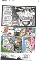 Clive Barker HYPERKIND #8 pg 7 original hand-painted color guide art 1995 signed - $24.74