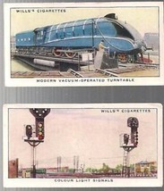 1938 RAILWAY EQUIPMENT W.D. &amp; H.O. Wills U.K. (2) cards - £7.78 GBP