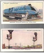 1938 RAILWAY EQUIPMENT W.D. &amp; H.O. Wills U.K. (2) cards - $13.55 CAD