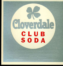 CLOVERDALE CLUB SODA misprinted vintage bottle label - $9.89