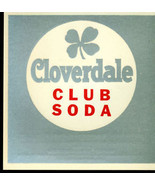 CLOVERDALE CLUB SODA misprinted vintage bottle label - $13.41 CAD