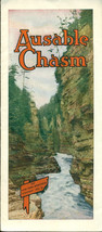 AUSABLE CHASM, NY (circa 1930&#39;s-1940&#39;s) fold-open 10-page illustrated brochure - £7.75 GBP