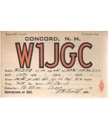 QSL CARD vintage card (1936) from Concord, New Hampshire - $13.56 CAD