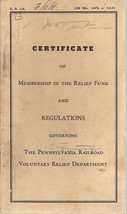 1941 PENNSYLVANIA RAILROAD Membership in Relief Fund Employee&#39;s Pocket B... - £7.78 GBP