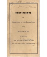 1941 PENNSYLVANIA RAILROAD Membership in Relief Fund Employee&#39;s Pocket B... - $13.55 CAD